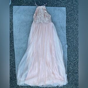 Maniju embroidered dusty pink gown